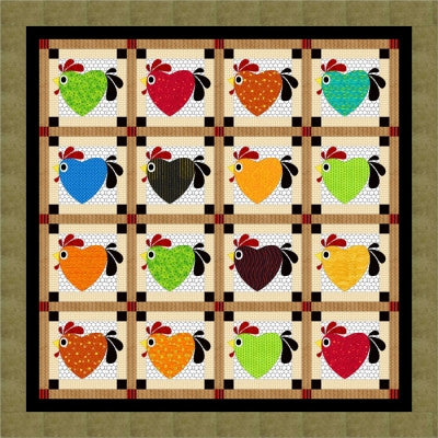 Chicken Hearted Quilt Pattern