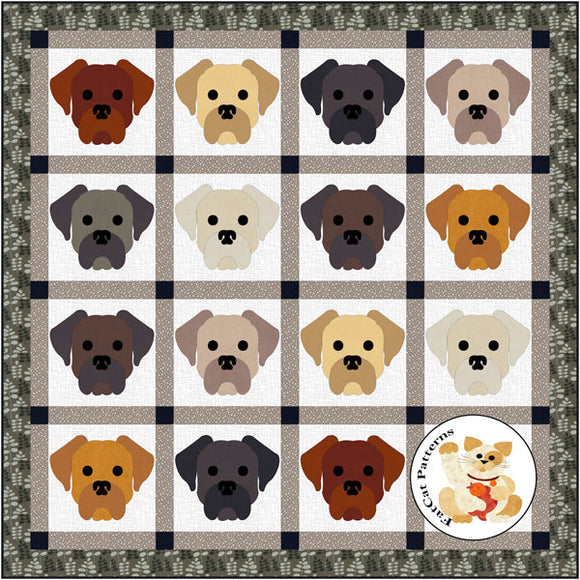 Dog Days, Labrador Downloadable Pattern by FatCat Patterns
