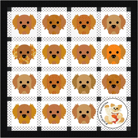 Dog Days, Golden Retriever Downloadable Pattern by FatCat Patterns