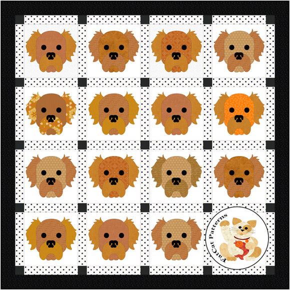 Dog Days, Golden Retriever Quilt Pattern