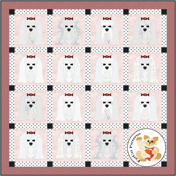 Dog Days, Maltese Downloadable Pattern by FatCat Patterns