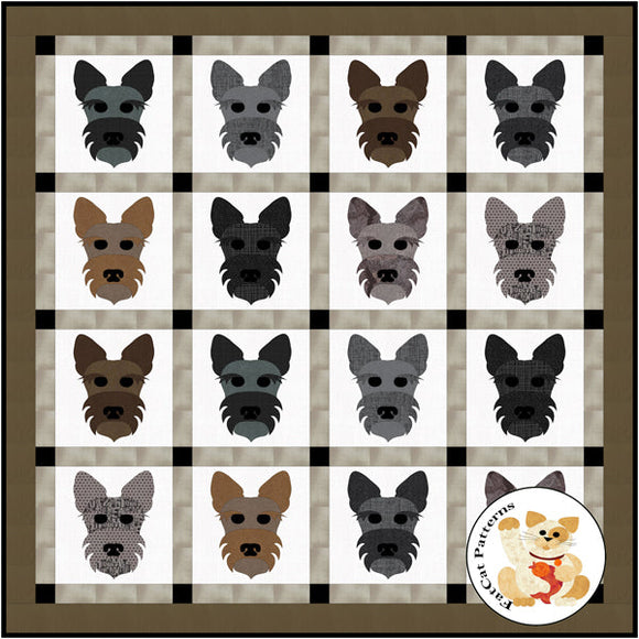 Dog Days, Scottish Terrier Downloadable Pattern by FatCat Patterns