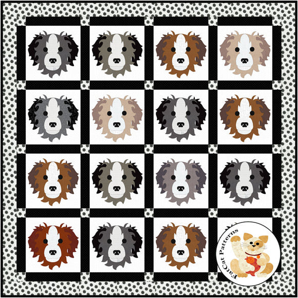 Dog Days, Border Collie Downloadable Pattern by FatCat Patterns