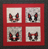 Boston Terrier Peek-A Boo Machine Embroidery Designs