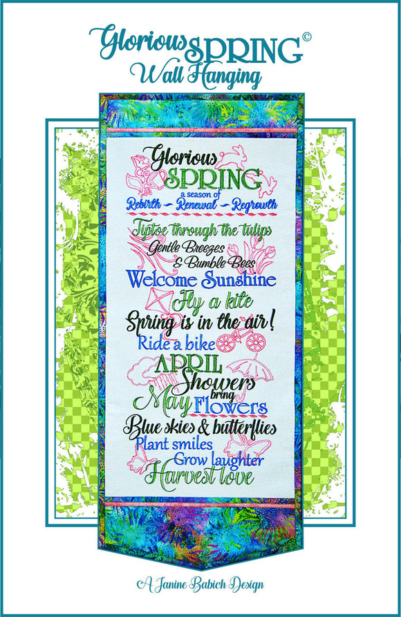 Glorious Spring Wall Hanging Downloadable Pattern by Janine Babich