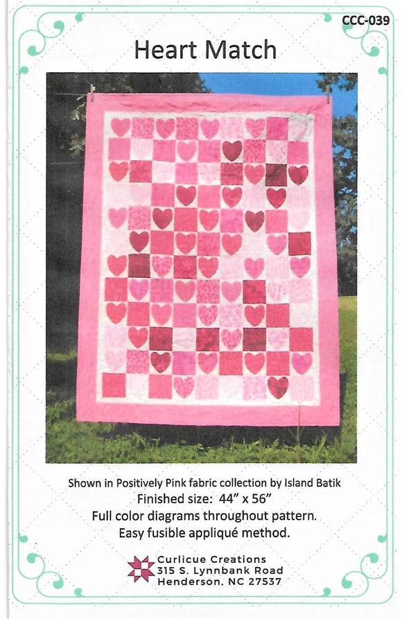 Heart Match Downloadable Pattern by Curlicue Creations