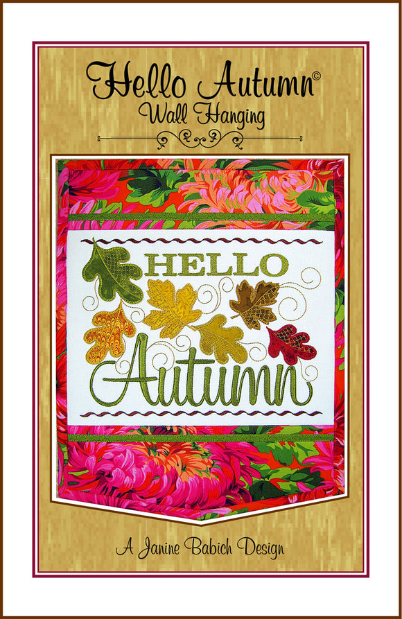 Hello Autumn Wall Hanging Downloadable Pattern by Janine Babich