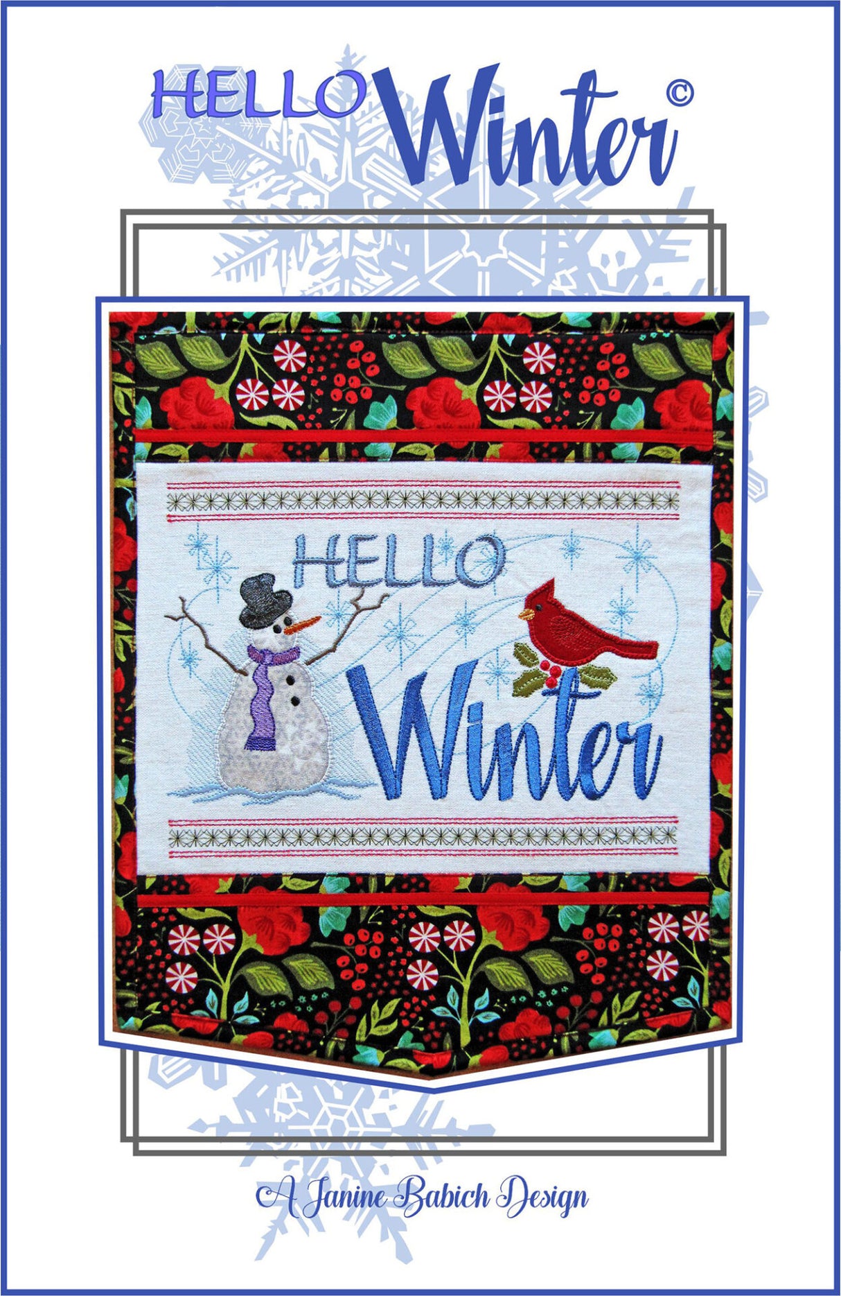 Hello Winter Table Top Display Downloadable Pattern by Janine Babich