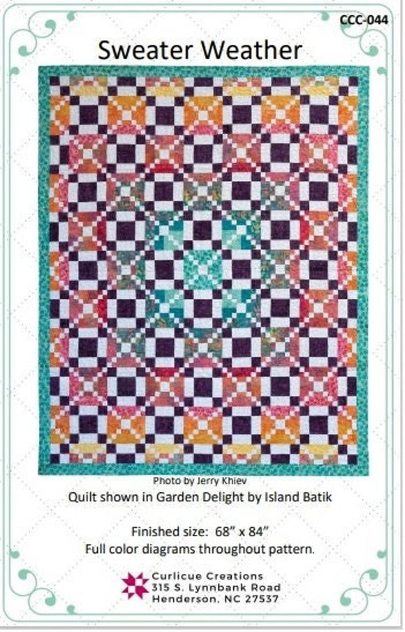 Sweater Weather Quilt Pattern by Curlicue Creations