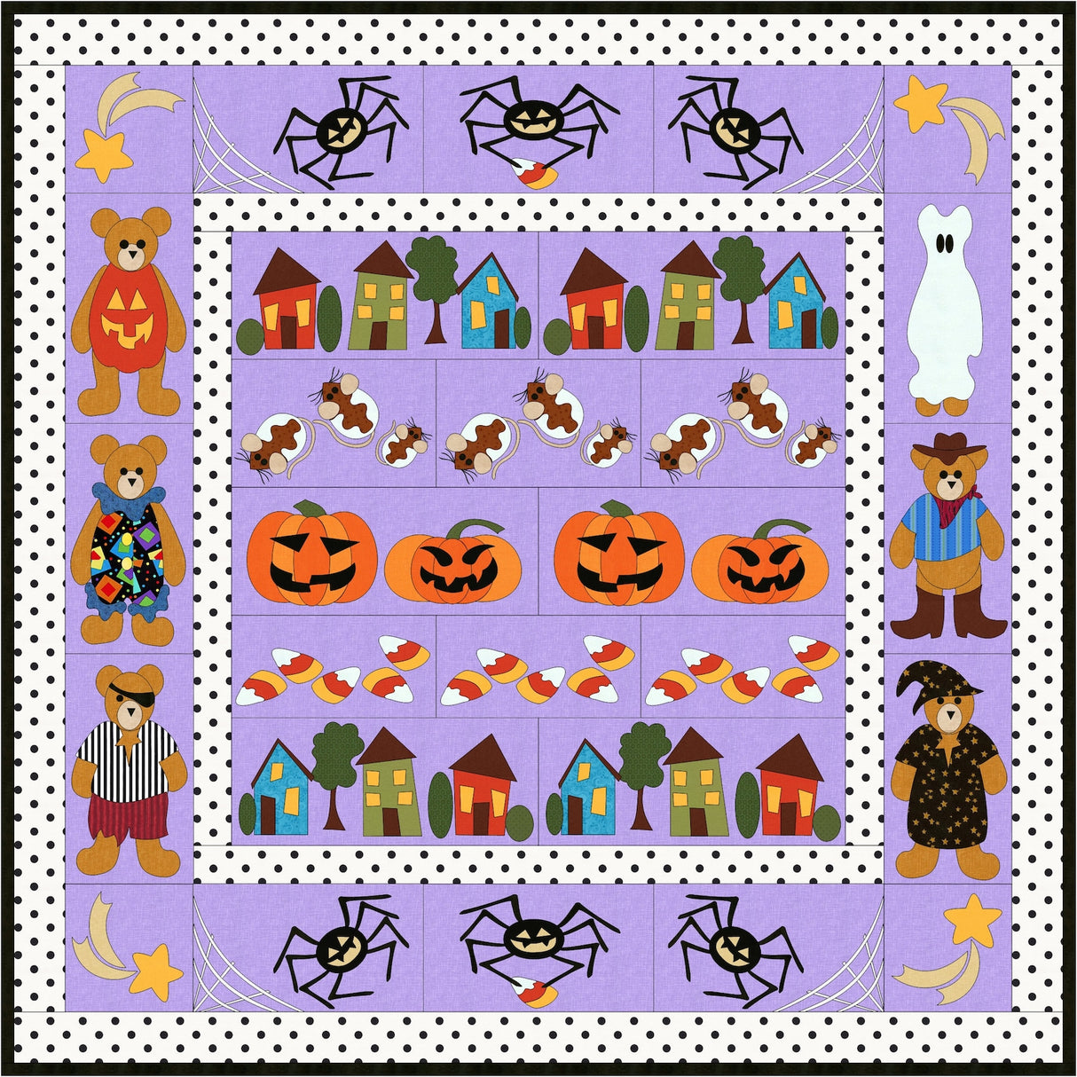 Halloween Row x Row Downloadable Pattern by FatCat Patterns