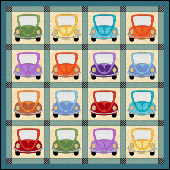Silly Cars Downloadable Pattern by FatCat Patterns