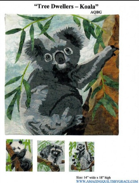 Tree Dweller Koala Quilt Pattern by Amazing Quilts By Grace