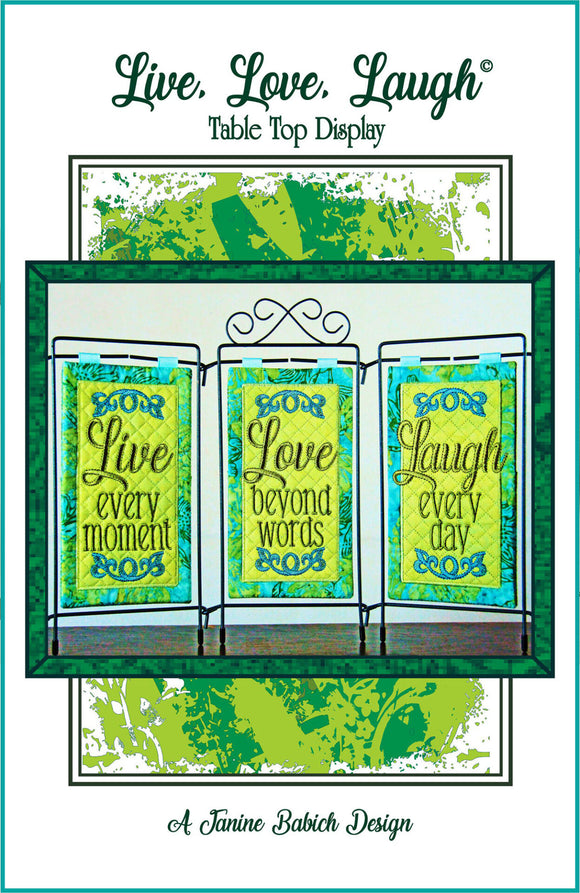 Live, Love, Laugh Table Top Display Downloadable Pattern by Janine Babich