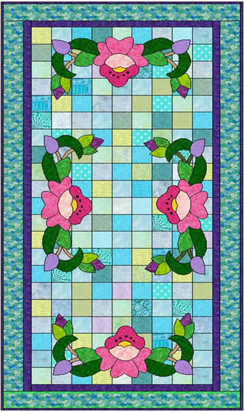 July Water Lily Quilt Pattern by Morningglory Designs