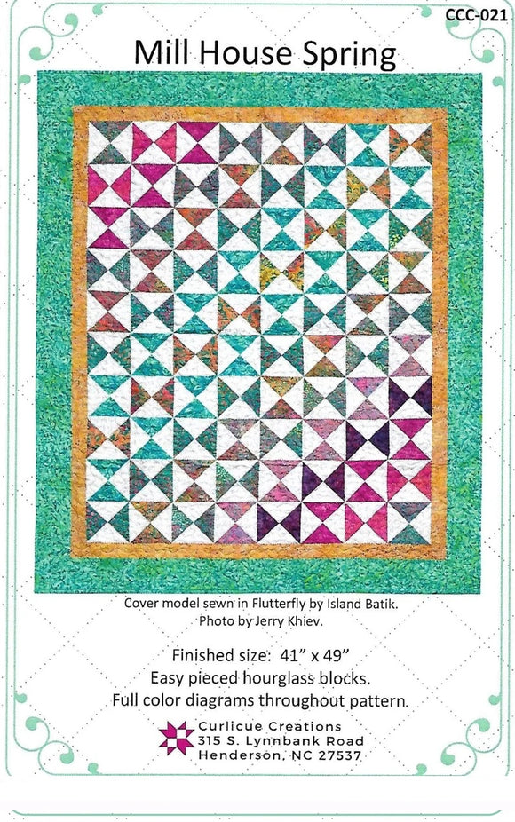 Mill House Spring Downloadable Pattern by Curlicue Creations