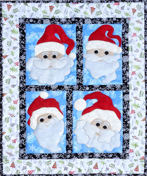 Jolly Santa's Wall Hanging Pattern by More the Merrier Designs