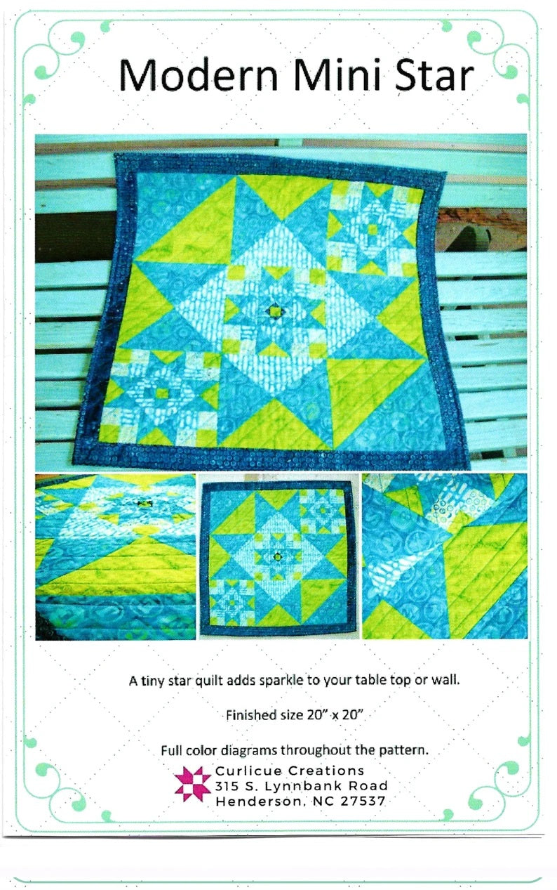 Storm Star Mini Pattern Modern Mini Star Downloadable Pattern – Quilting Books Patterns and Notions