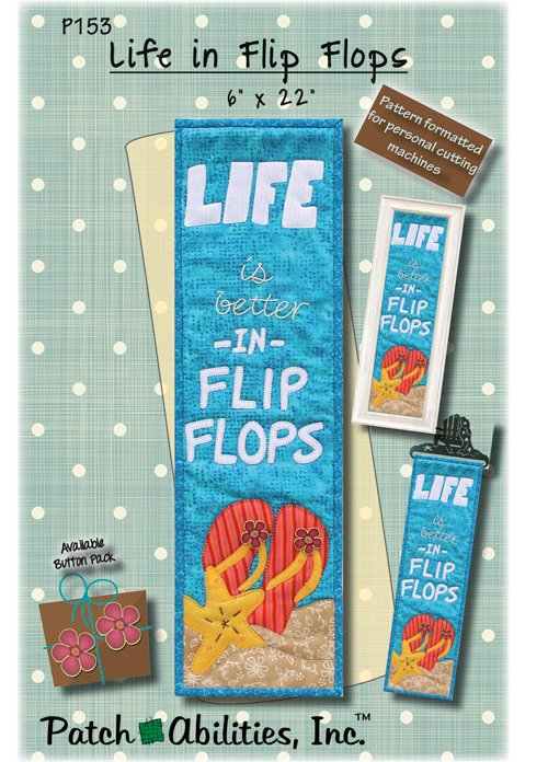Life Is Better In Flipflops Downloadable Pattern by Patch Abilities