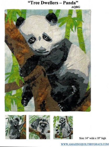 Tree Dweller Panda Downloadable Pattern by Amazing Quilts By Grace