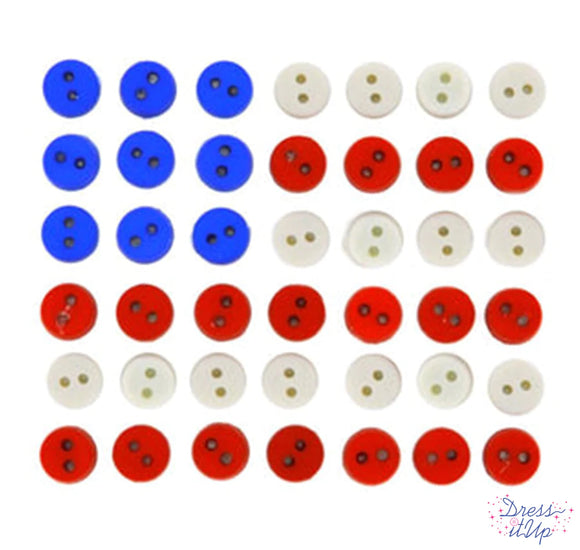 Round Patriotic Buttons