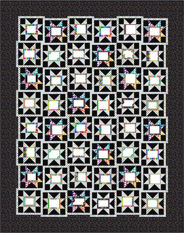 Saw-Tooth Stars & Signatures Quilt Pattern Quilters Pattern – Quilting ...