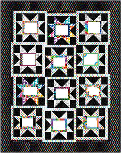 Saw-Tooth Stars & Signatures Quilt Pattern
