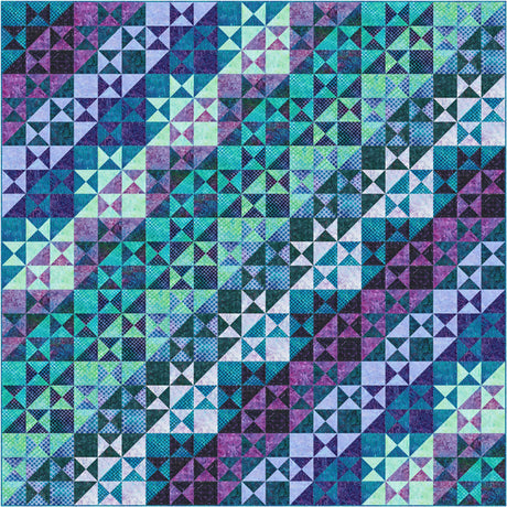 Splashy Split Stars Quilt Pattern by Patti Carey
