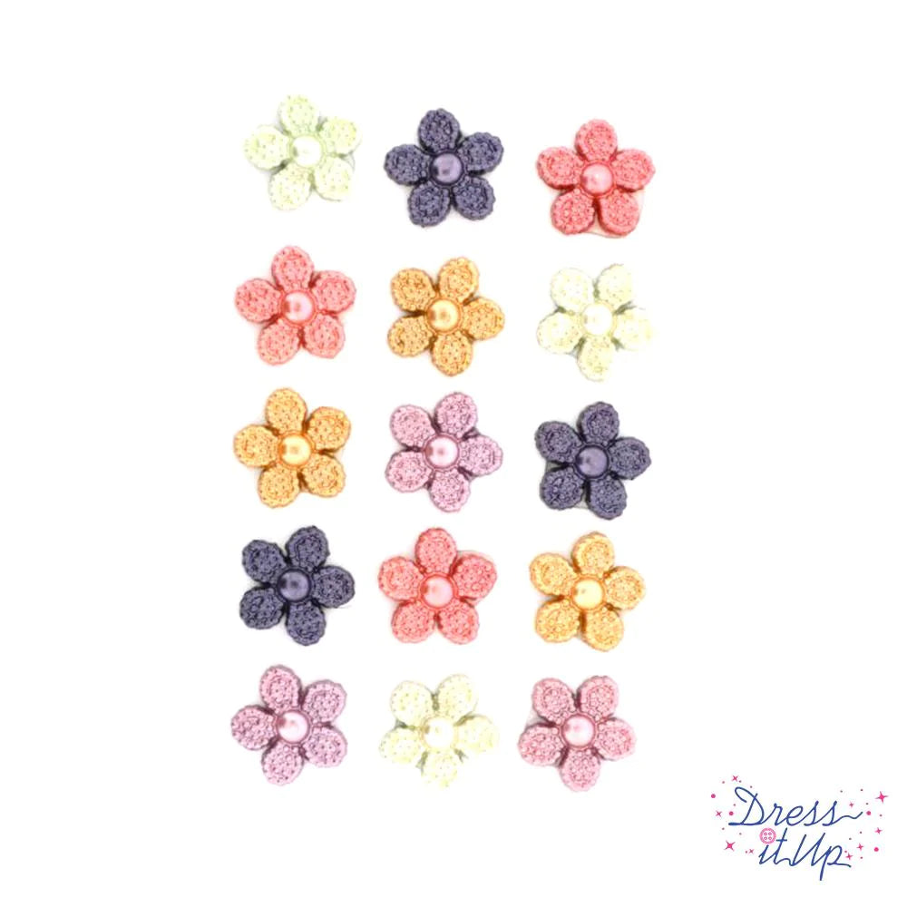 Pearl Flowers Buttons