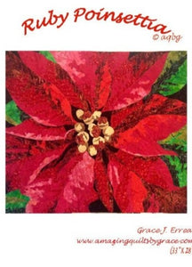 Ruby Poinsettia Quilt Pattern by Amazing Quilts By Grace