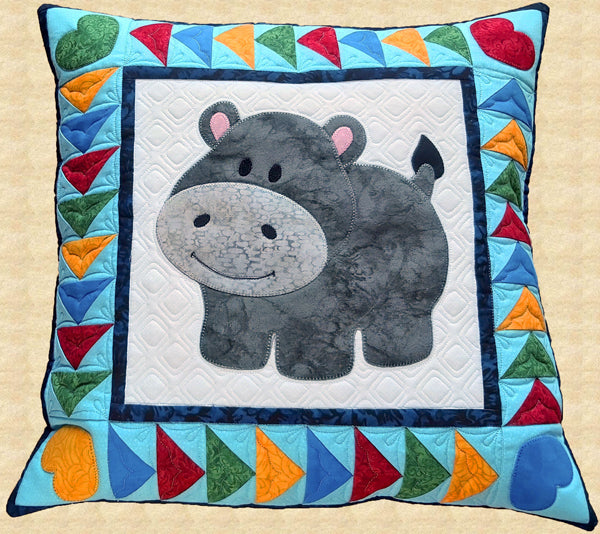Happy Hippo Pillow Pattern by Pumpkin Patch Patterns