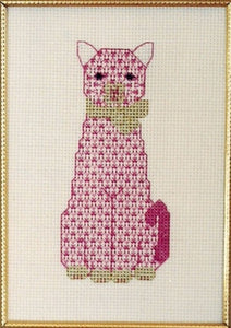 The Pink Cat Cross Stitch Pattern