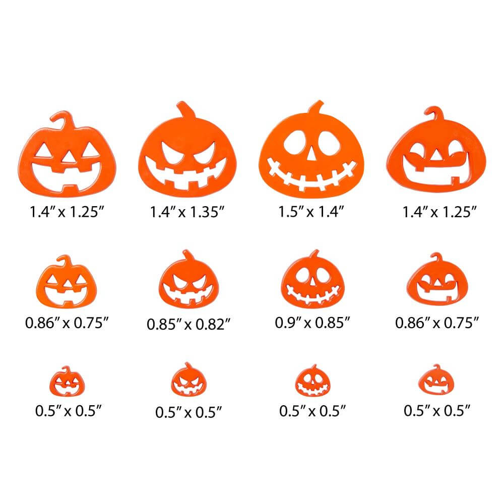 Pumpkin button size chart