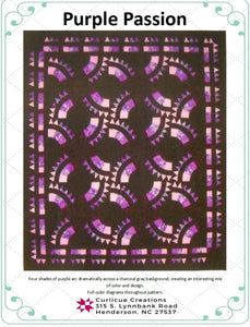 Purple Passion Quilt Pattern by Curlicue Creations