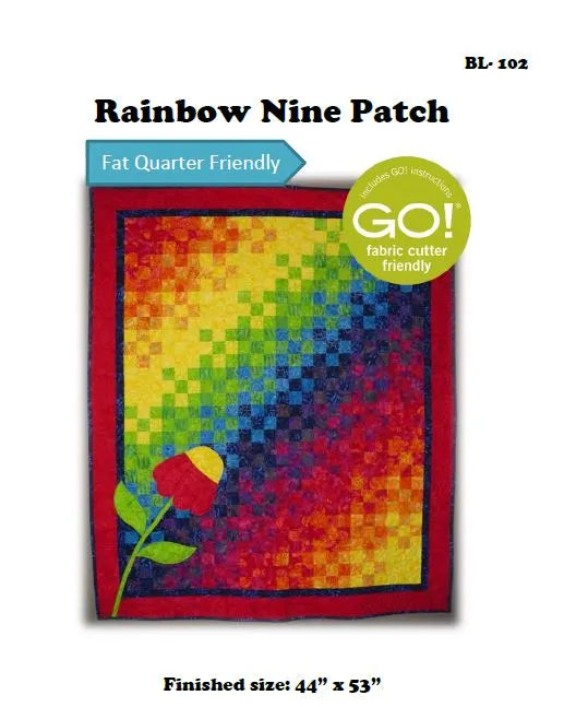 Rainbow Nine Patch Downloadable Pattern by Beaquilter