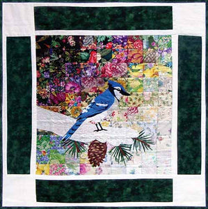 “Rachel’s Bird Garden” Block #1: Blue Jay