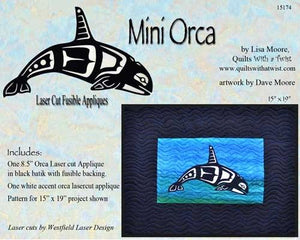 Mini Orca Single 8" Black w White Accent