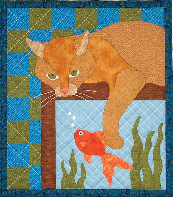 Aquarium Kitty Quilt Pattern by Spring Creek NeedleArt