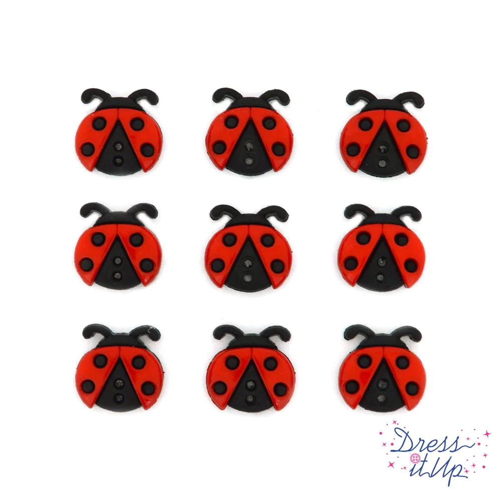 Sew Cute Ladybugs Buttons by Dress It Up