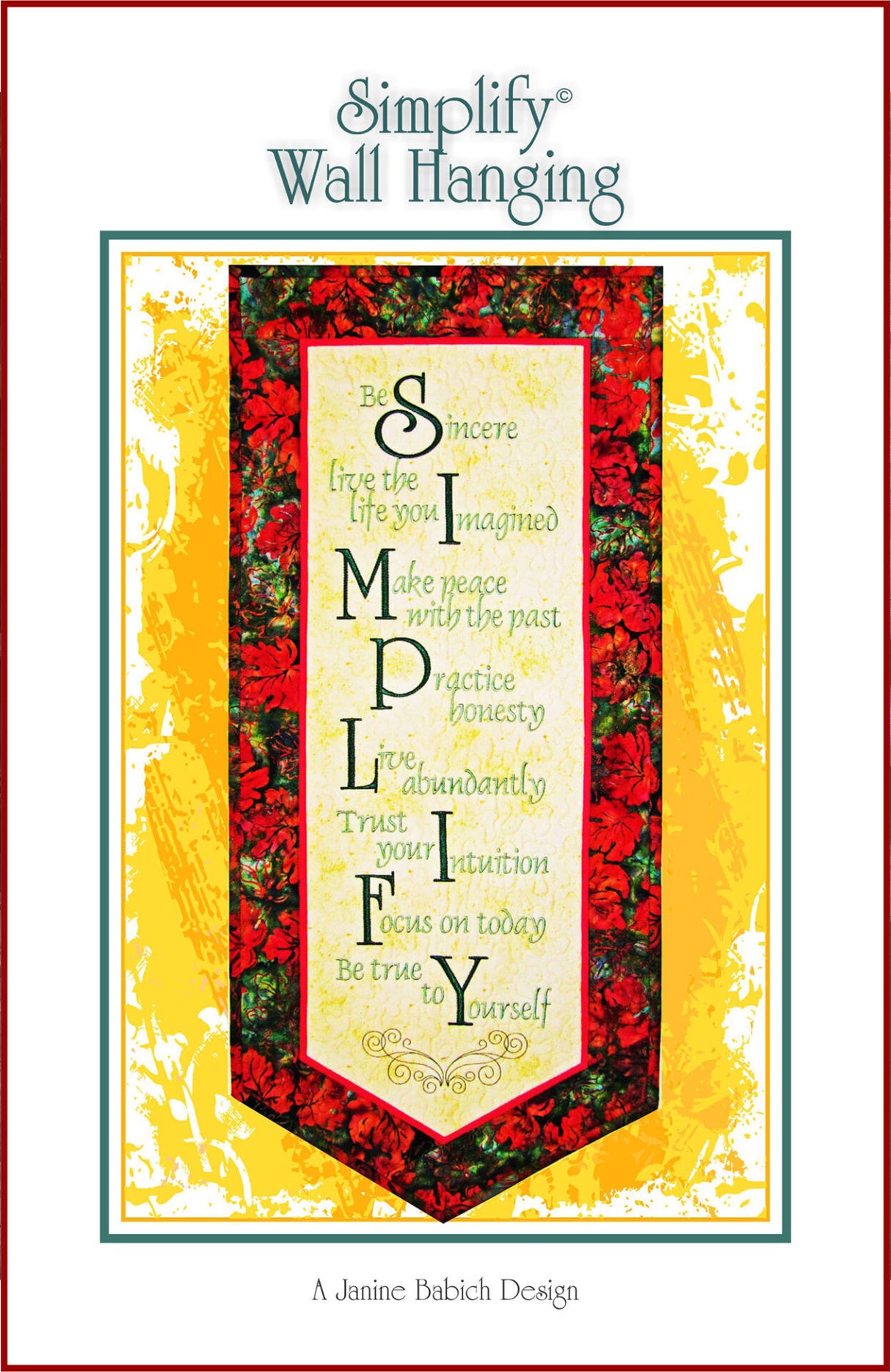Simplify Wall Hanging Downloadable Pattern by Janine Babich