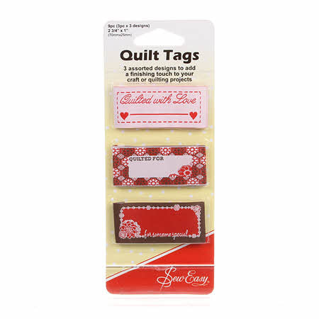 Quilt Tags Set of 3 With Love