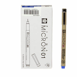 Pigma Micron Pen Blue .25mm Size 01