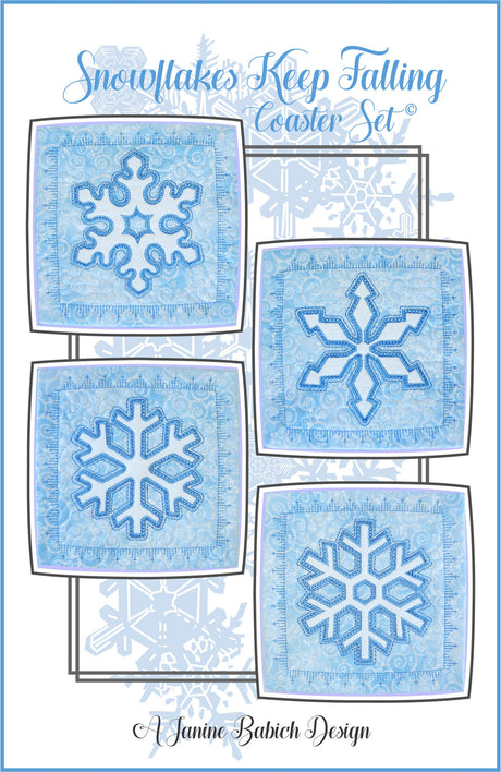 Snowflakes Keep Falling Coasters Downloadable Pattern by Janine Babich