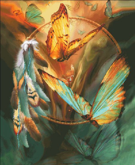Spirit Of The Butterfly Cross Stitch By Carol Cavalaris