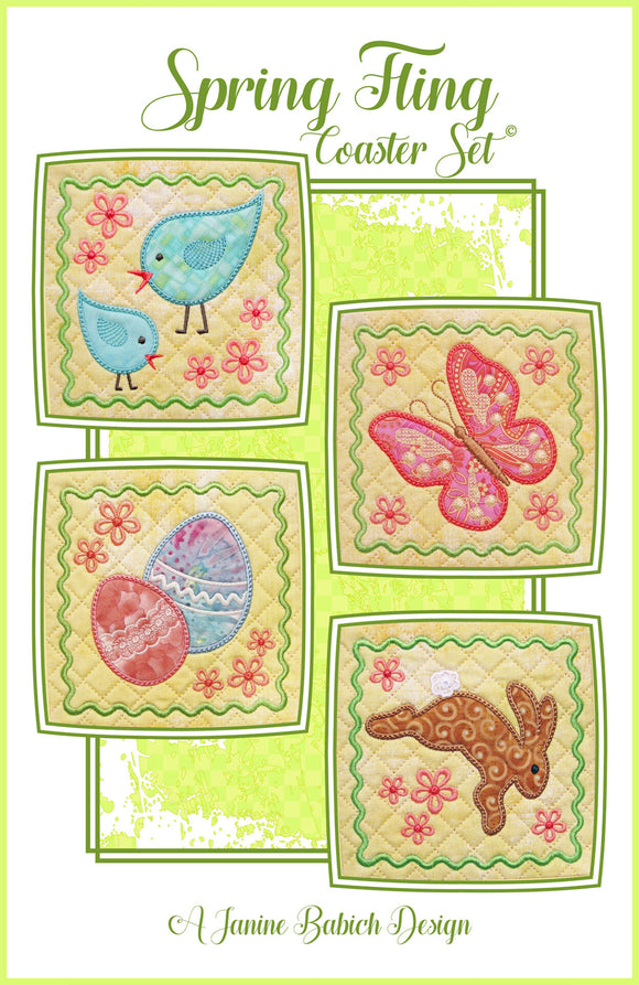 Spring Fling Coaster Set Downloadable Pattern by Janine Babich