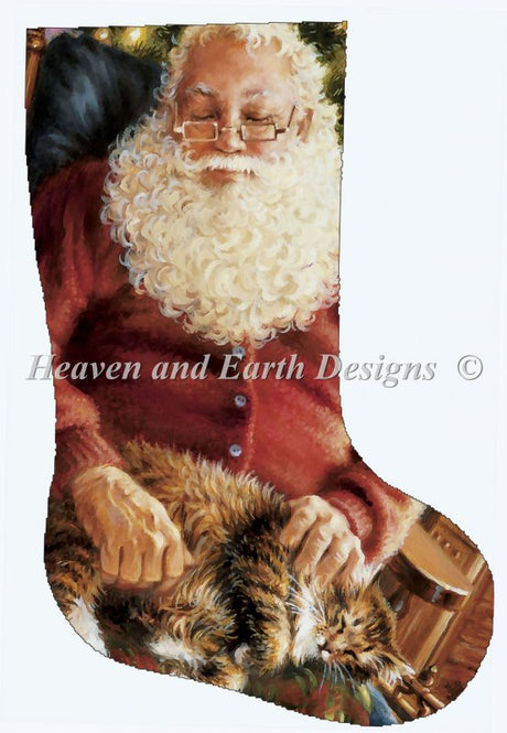 Long Winters Nap Stocking Right Cross Stitch By Dona Gelsinger