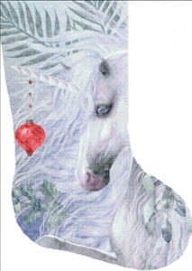 Stocking Christmas Unicorn Cross Stitch By Laurie Prindle