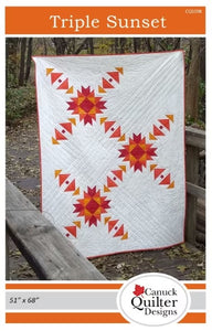 Triple Sunset Quilt Pattern by Canuck Quilter Designs