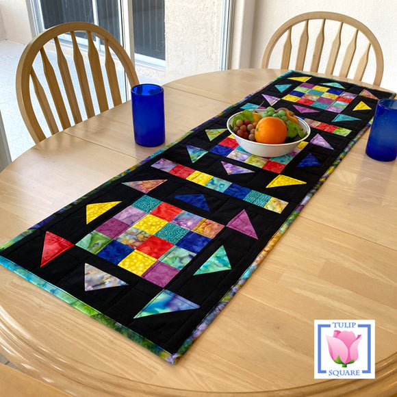 Kaleidoscope Table Runner Pattern by Tulip Square