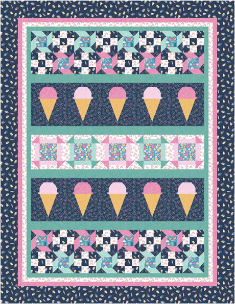 Ice Cream Churn Quilt Pattern by Tourmaline & Thyme Quilts