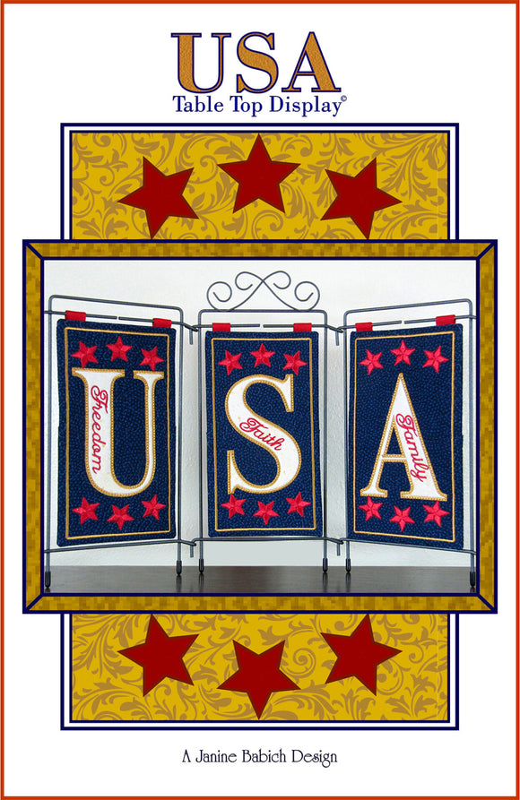 USA Table Top Display Downloadable Pattern by Janine Babich